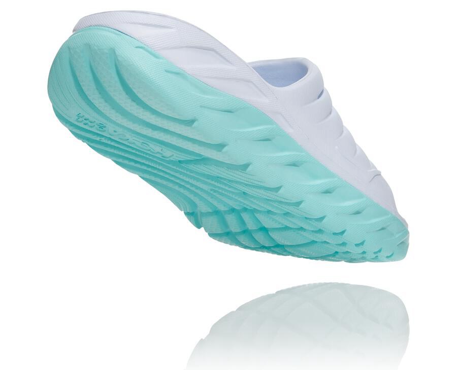 Hoka One One Ora Recovery Tofflor Dam - Vita/Blå - XFJLM-0652